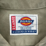 Dickies Short Sleeve Shirt - XL Khaki Polyester Blend