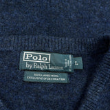 Polo By Ralph Lauren Sweater - Large Blue Wool
