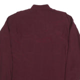 NETTELSTROTH Mens Maroon Shirt L Long Sleeve Casual Button Up Relaxed Fit