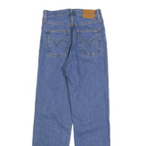 LEVI'S Womens Regular Fit Straight Blue Denim Jeans Button W27 L31 Classic