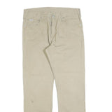 CARHARTT Mens Cotton Blend Beige Relaxed Straight Trousers W32 L32 Durable