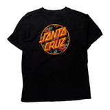 Skateboarding Santa Cruz Graphic T-Shirt - Medium Black Cotton