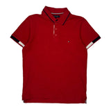 Tommy Hilfiger Slim Fit Polo Shirt - Medium Red Cotton