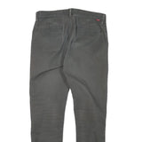 LEVI'S Mens Cotton Blend Grey Slim Straight Trousers W32 L30 Casual Comfort Zip