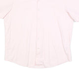 DKNY Mens Pink Plain Shirt XL Cotton Blend Casual Short Sleeve Summer