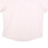 DKNY Mens Pink Plain Shirt XL Cotton Blend Casual Short Sleeve Summer