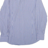 TOMMY HILFIGER Mens Blue & White Checked Shirt L Classic Fit Cotton Button