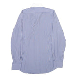 TOMMY HILFIGER Mens Blue & White Checked Shirt L Classic Fit Cotton Button