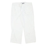 OLD NAVY Womens White Casual Cotton Blend Shorts M W30 Summer Elastic Waist