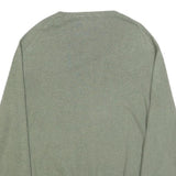 POLO RALPH LAUREN Mens Green Cotton Patterned V-Neck Basic Knit L Jumper
