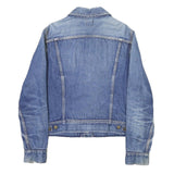 LEE Womens Blue Denim Button Jacket M Cotton Blend Classic Casual Outerwear