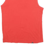 PUMA Mens Red Sleeveless Crew Neck Logo Print T-Shirt M Athletic Cotton Blend