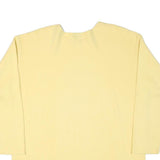 DIANE DALIS Mens Yellow Cotton Blend Crew Neck L Sweatshirt Embroidered Symbol