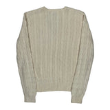 Ralph Lauren Sport Cable Knit Sweater - Large Cream Cotton