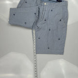 Anchors Polo By Ralph Lauren Striped Chino Shorts - 32W 9L Blue Cotton