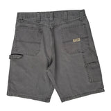 Wrangler Double Knee Carpenter Shorts - 34W 11L Grey Cotton