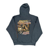 Harley Davidson Graphic Hoodie - XL Gray Polyester