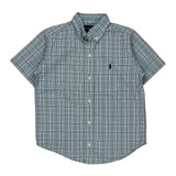 Age 6 Ralph Lauren Checked Short Sleeve Shirt - Small Blue Cotton