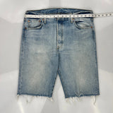501 Levis Denim Shorts - 36W 12L Light Wash Cotton