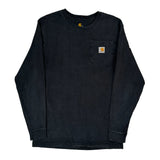 Carhartt Long Sleeve T-Shirt - Small Black Cotton