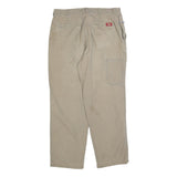 DICKIES Mens Cotton Blend Beige Regular Fit Straight Leg Trousers W36 L32