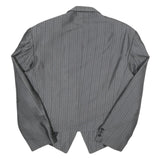 Womens Grey Plain Button Jacket M Polyester Blend Classic Regular Fit Formal