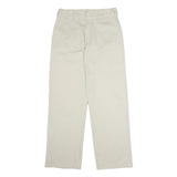 DICKIES Womens Regular Beige Cotton Blend Straight Trousers W28 L29 Workwear Zip