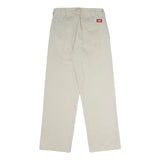 DICKIES Womens Regular Beige Cotton Blend Straight Trousers W28 L29 Workwear Zip