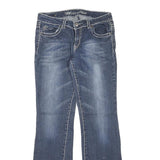 MISS CHIC Womens Regular Fit Blue Denim Jeans W30 L31 Zip Closure Classic Style