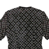 BIS Womens Black Polyester Blend Geometric Pattern Jacket XXS Button Closure