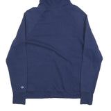 CHAMPION Mens Blue Pullover Hoodie L Cotton Blend Classic Logo Sweatshirt