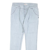 BILLABONG Womens Jeans Blue Slim Slim Denim Light W32 L28 Drawstring Trousers