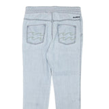 BILLABONG Womens Jeans Blue Slim Slim Denim Light W32 L28 Drawstring Trousers