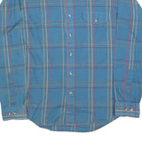 LEE Mens Blue Check Shirt L Classic Cotton Button Long Sleeve Casual