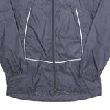 NIKE Womens Navy Blue Track Jacket S Polyester Plain Lightweight Zip Up