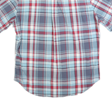 NAUTICA Mens Blue & Red Check Shirt L Cotton Button Shirt Casual