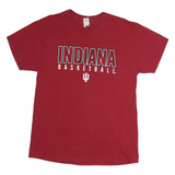 GILDAN Mens Red Indiana Basketball Graphic T-Shirt M Short Sleeve Crew Neck
