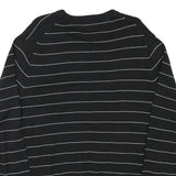 TOMMY HILFIGER Mens Black & White Patterned Jumper V-Neck Basic Knit M Cotton