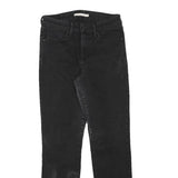 LEVI'S Womens Black Regular Straight Denim Jeans W26 L29 Classic Zip