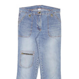 MYC Womens Jeans Blue Regular Straight Denim Medium W30 L25 Zipper Pockets