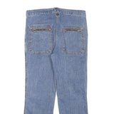 MYC Womens Jeans Blue Regular Straight Denim Medium W30 L25 Zipper Pockets