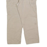 CARHARTT Mens Beige Loose Jeans Cotton Blend Zip W38 L30 Workwear Casual