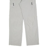 K TEC Mens Light Grey Regular Fit Straight Leg Trousers W32 L30 Outdoor Casual