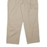 DOCKERS Mens Beige Cotton Blend Relaxed Straight Trousers W36 L29 Casual