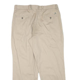 DOCKERS Mens Beige Cotton Blend Relaxed Straight Trousers W36 L29 Casual