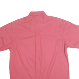 DUCK HEAD Mens Pink Cotton Shirt M Button-Down Collar Short Sleeve Casual Summer