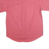 DUCK HEAD Mens Pink Cotton Shirt M Button-Down Collar Short Sleeve Casual Summer