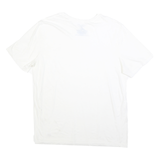 TOMMY HILFIGER Mens White XL Plain T-Shirt Short Sleeve Crew Neck Cotton Blend
