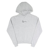 KARL KANI Mens Grey Hoodie XXS Cotton Blend Pullover Kangaroo Pocket Casual Wear
