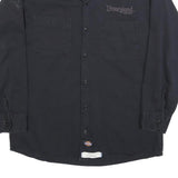 DISNEY Mens Black Disneyland Resort Cotton Blend Shirt M Casual Workwear